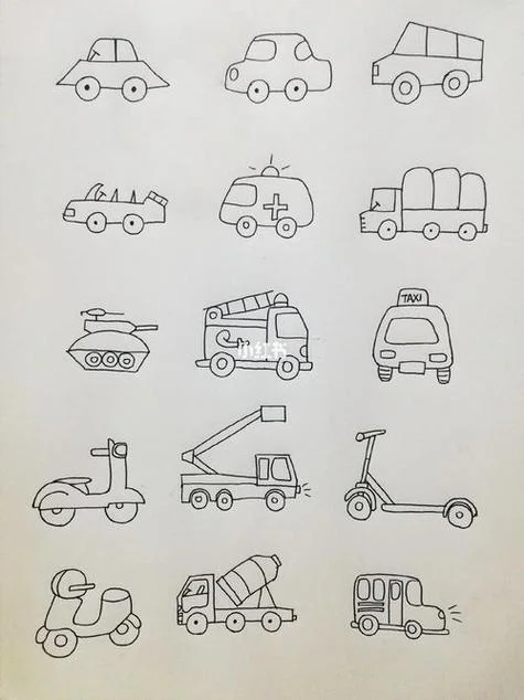 小车图片简笔画_1