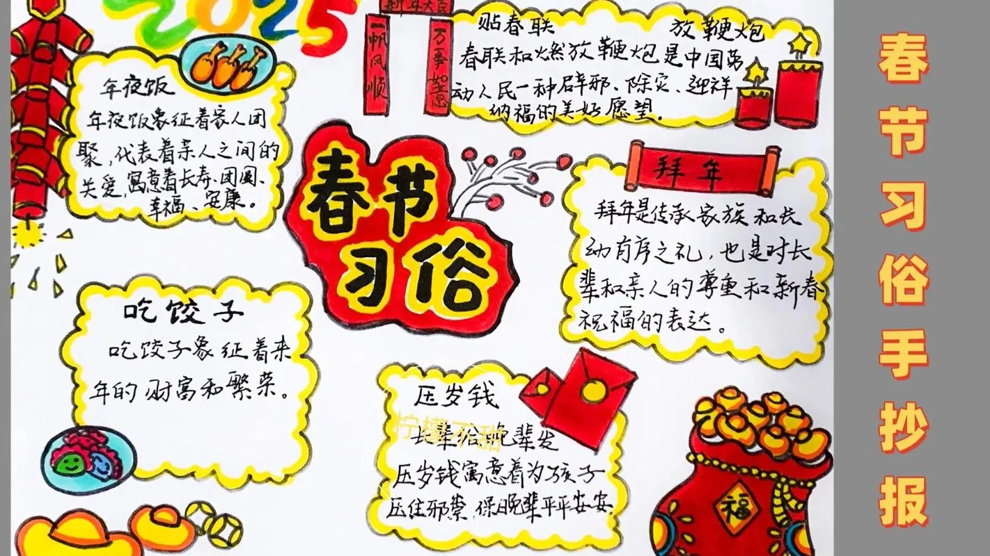 2019春节手抄报教程_1