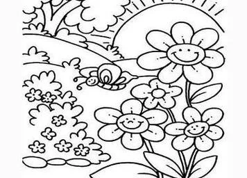 美丽的花园儿童简笔画_1