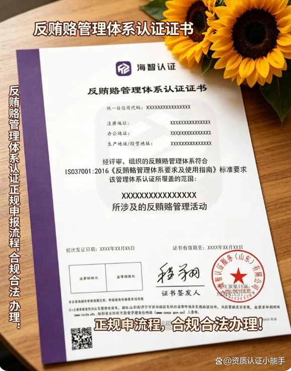 反贿赂管理体系认证证书查询_1