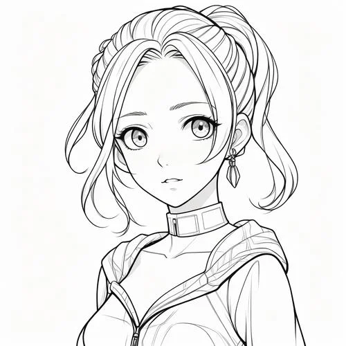 动漫图片女生唯美简笔画_1