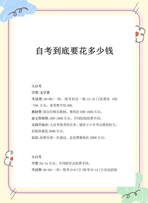 自考多少钱一科报考费_2