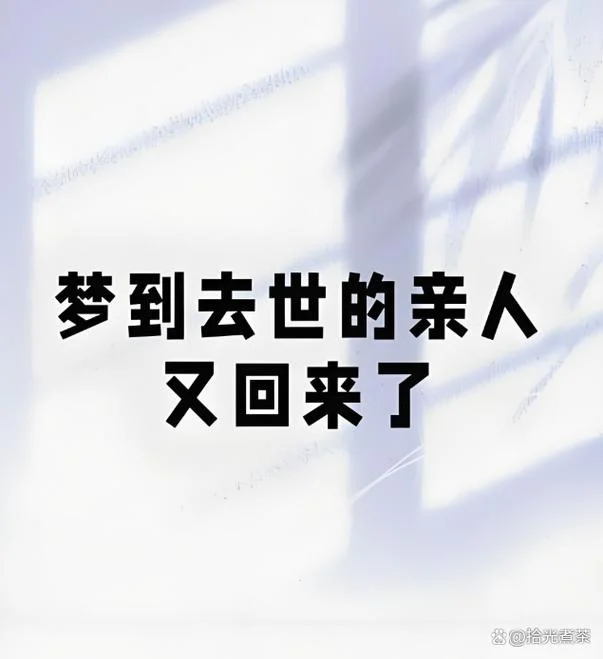 梦见过世亲人回来了-梦见已故亲人归来