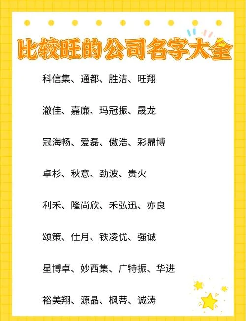 公司起名字什么好_1