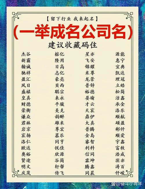 属狗的开公司起名大全_1