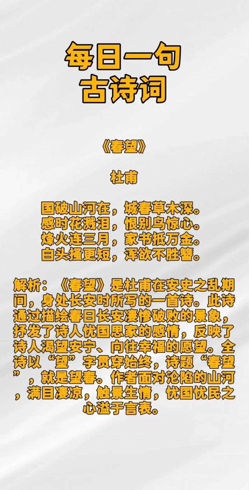 春望的赏析和作者简介_1