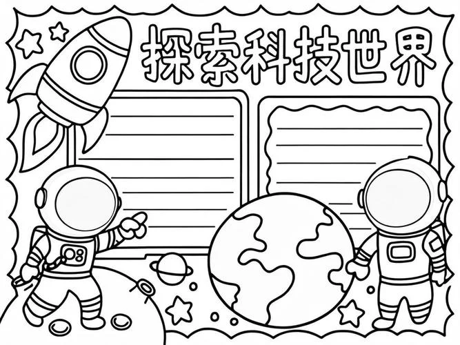 科技主题手抄报一年级_1