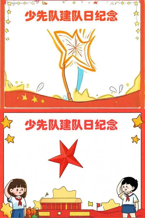 少先队历史手抄报简单又漂亮-简约美观少先队历史