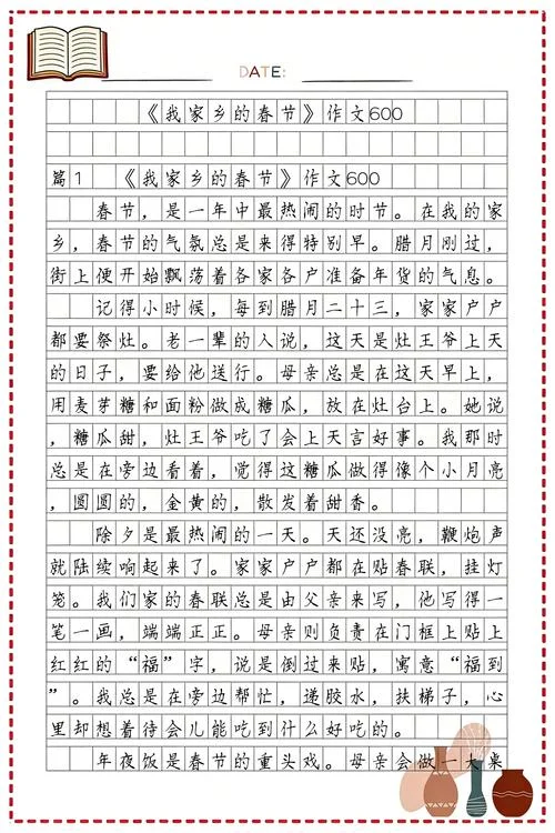 家乡的春节写一篇作文_2