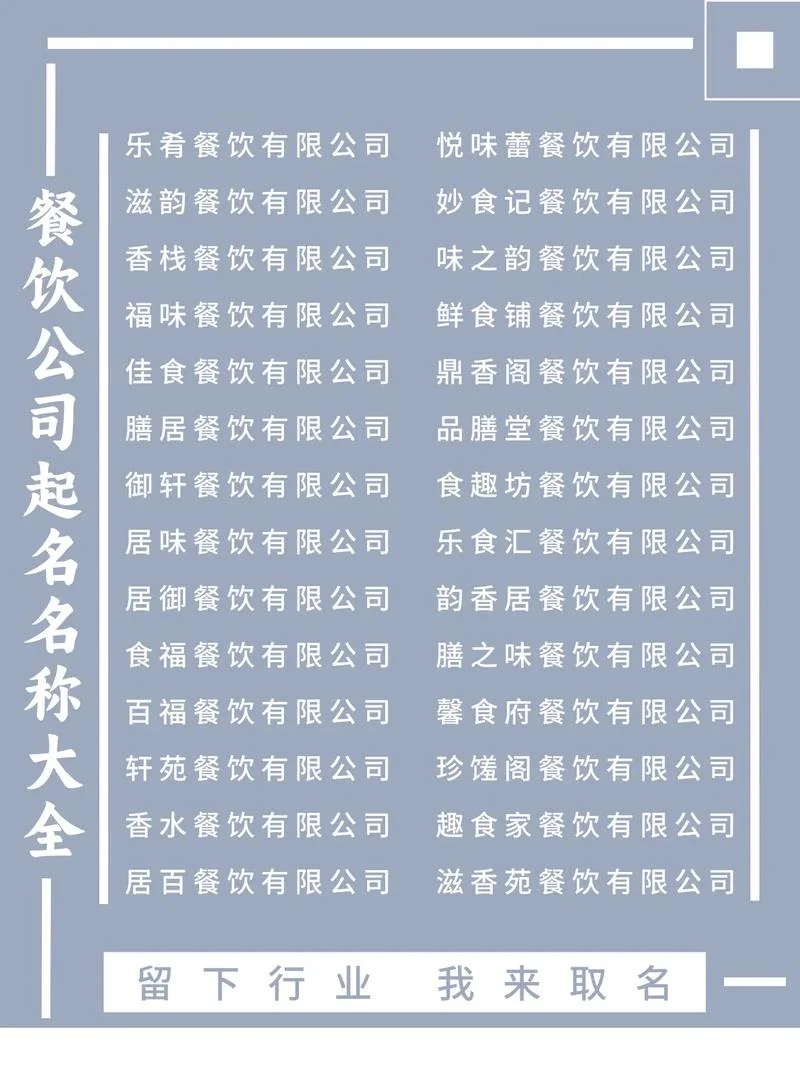 饭店起名大全及寓意_1