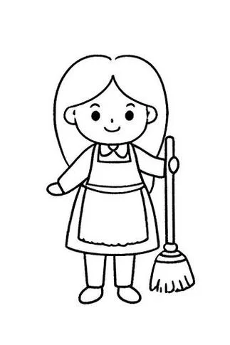 妈妈的本领简笔画_1