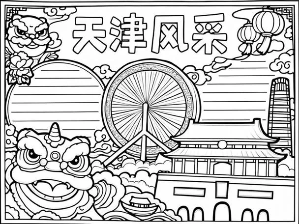 天津三绝手抄报_1