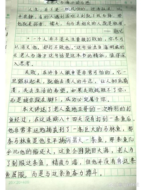 老人与海读后感600字左右-老人与海读后感