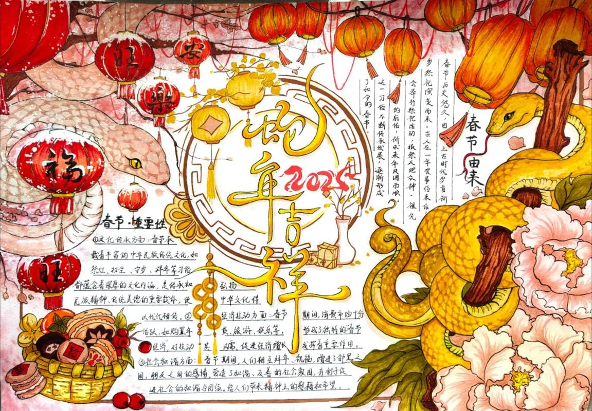关于猴年春节手抄报_2