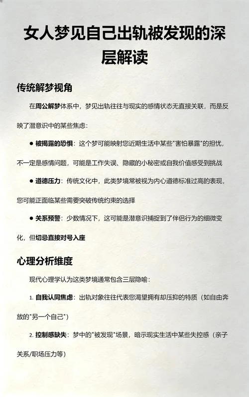 梦见出轨被发现了惊醒-梦醒觉出轨被发现