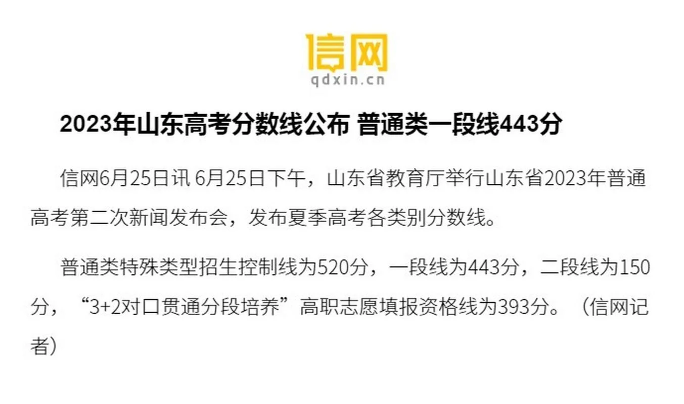 山东高考成绩分数线_2