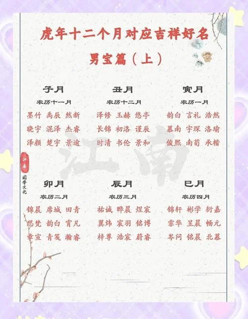3月的虎宝宝起名_2