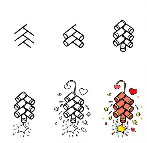 小鞭炮怎么画_2