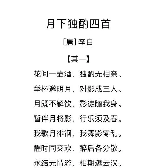 一人独醉 出处_1