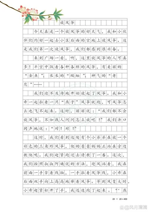 放风筝的满分作文300字_1