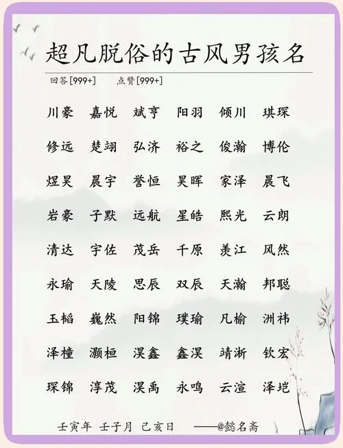 男孩名字出自古典诗书_1