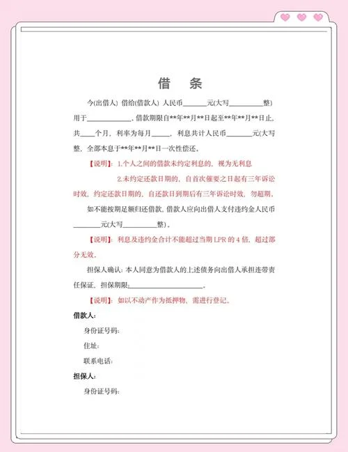 怎么写借条模板_2