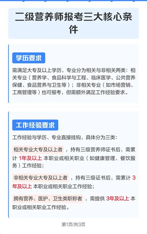 食品类营养师报考条件_2