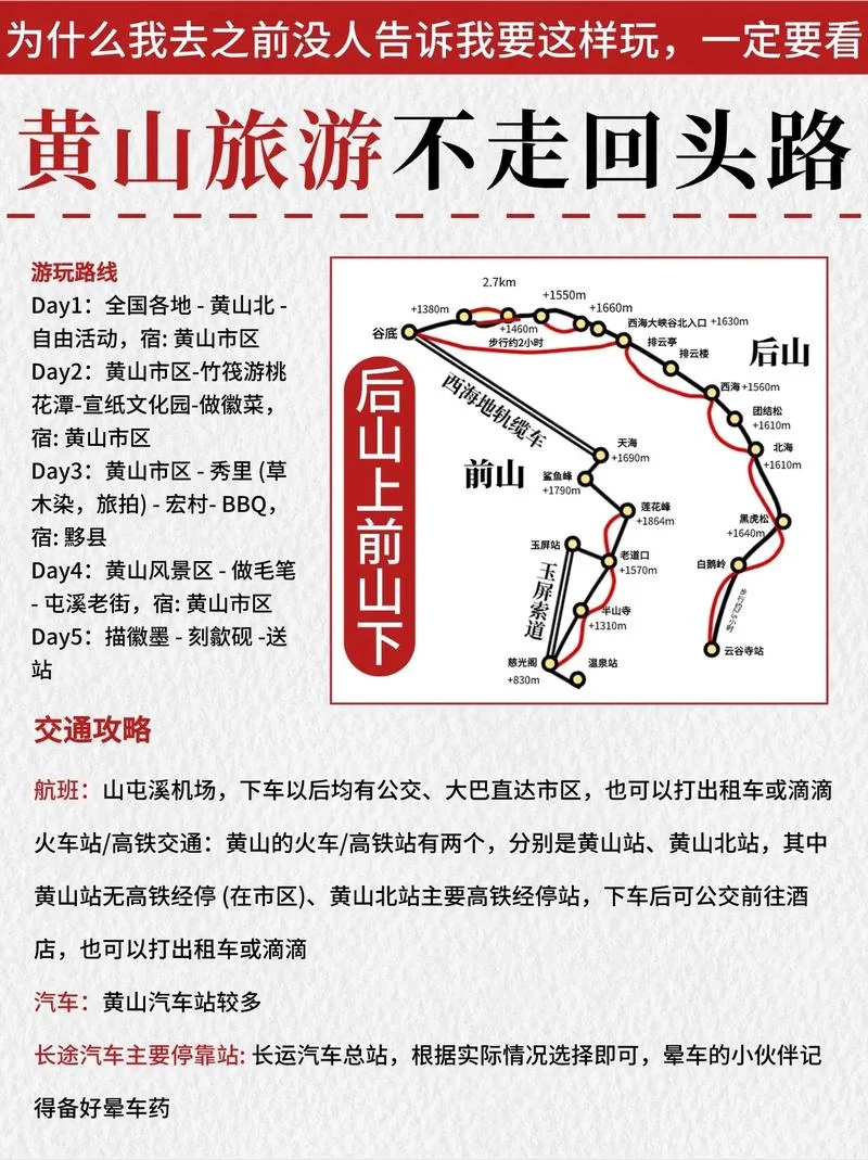 青岛黄山旅游攻略路线_1