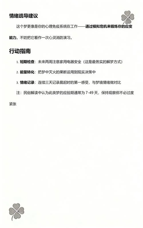 梦见救火把火扑灭什么意思-梦见灭火预示好运