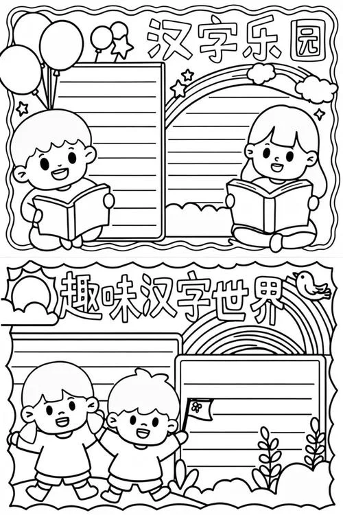 手抄报大全无字_1