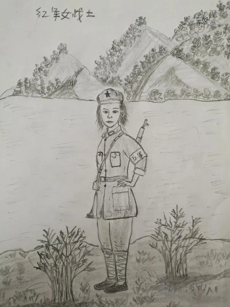 红军图片简笔画_1