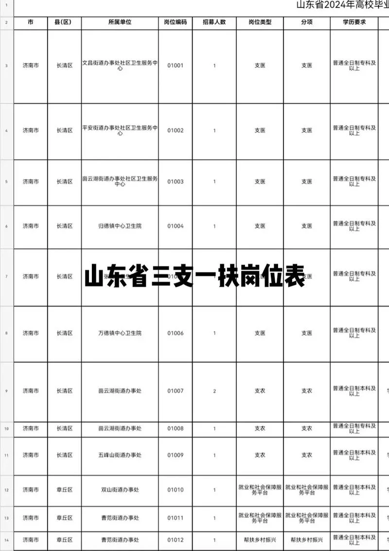 三支一扶报考岗位有哪些_1