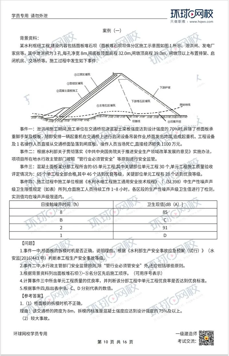 2020年水利一建实务真题-2020水利一建实务真题