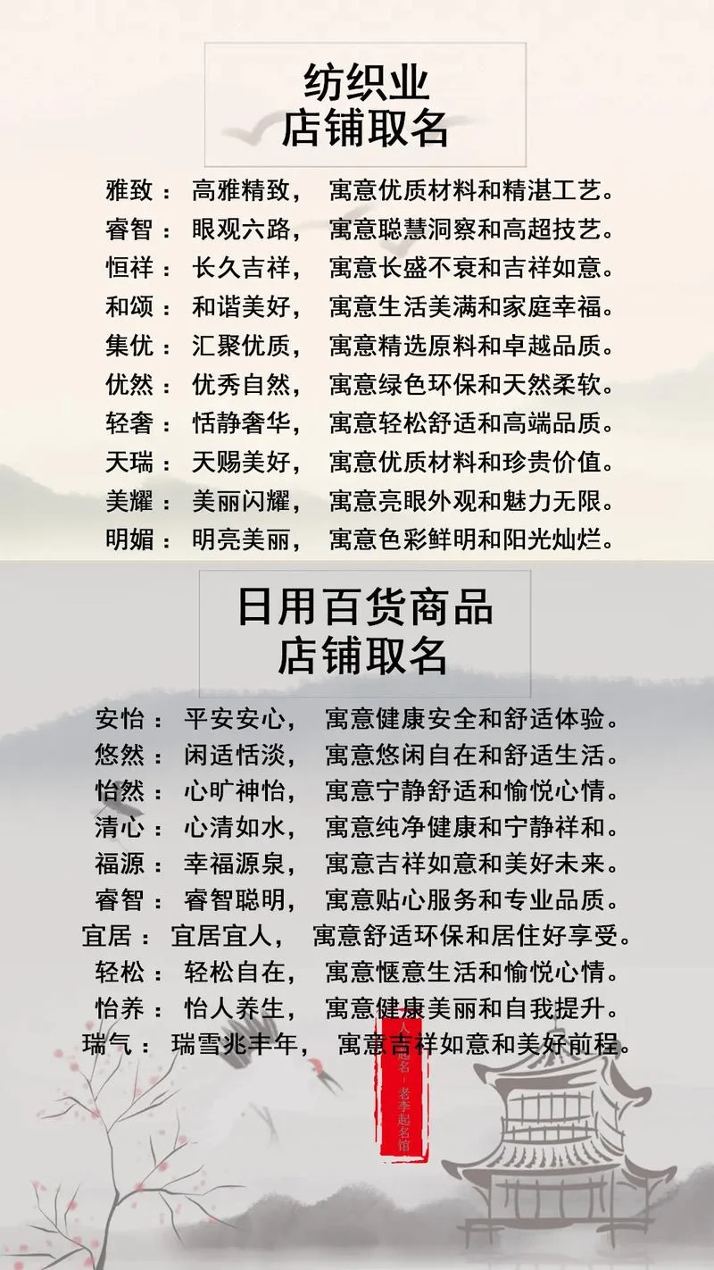 百货店起名-百货店起名建议