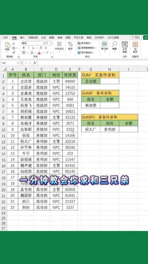 excel中sum if函数怎么用_1