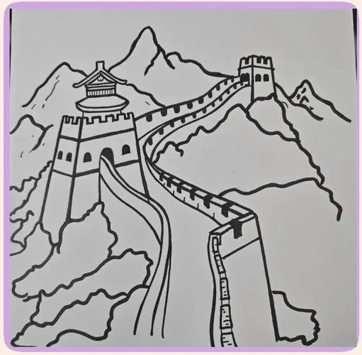 长城咋画简笔画_2