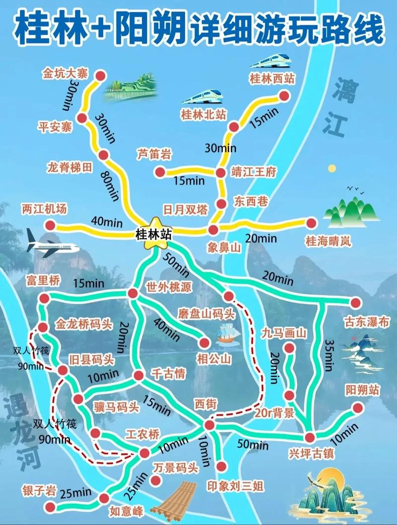 桂林旅游自由行攻略地图_1