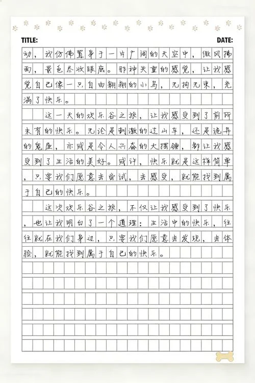 欢乐谷一日游作文400_2
