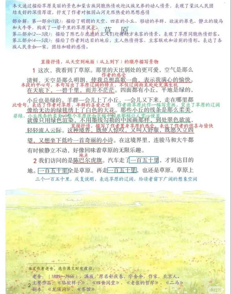 老舍的草原出自哪本书_1
