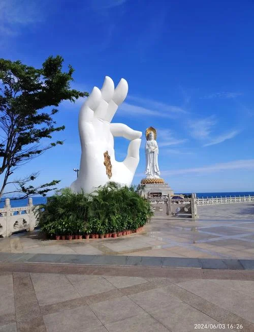 三亚旅游景点海上观音_1