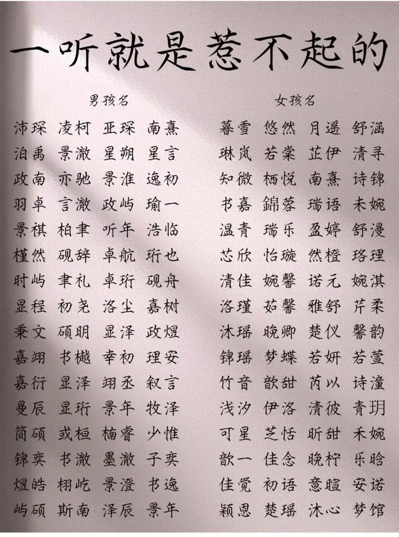 女宝宝起名字2024-女宝宝 2024 起名字
