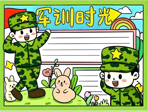 手抄报初中军训_1