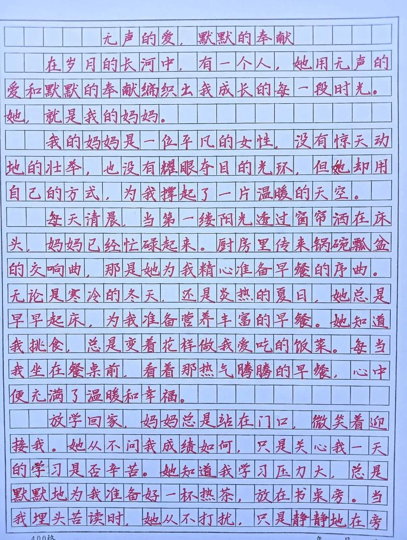 写妈妈爱干净的作文_2