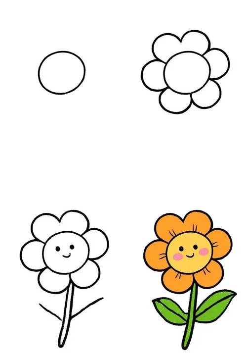 小红花简笔画_1