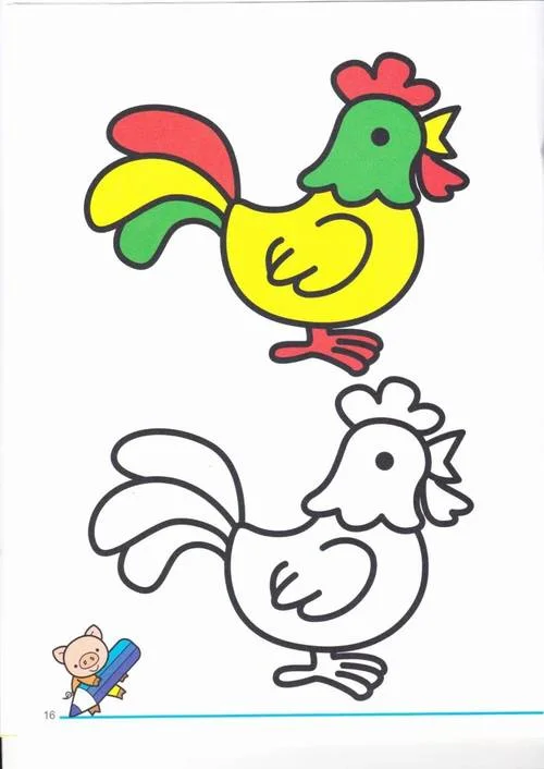 中班幼儿简笔画涂色_1