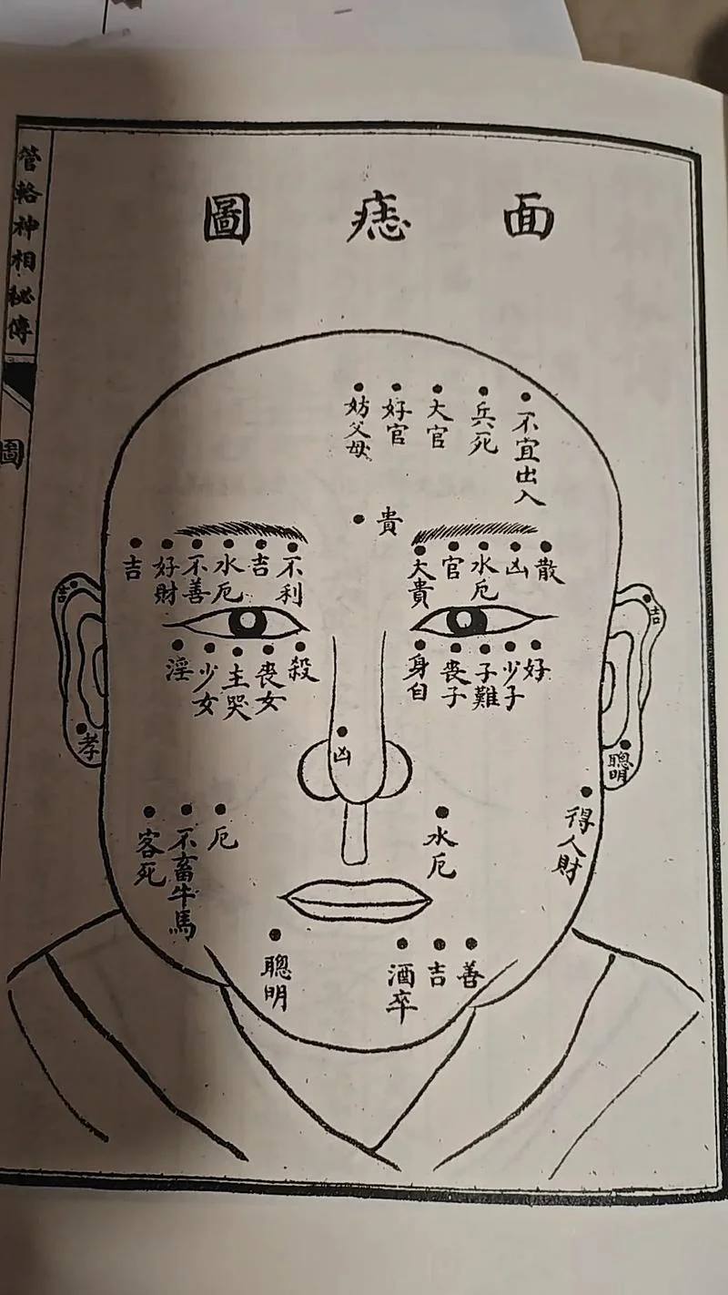 男士脸上长痣面相图-男士长痣面相图