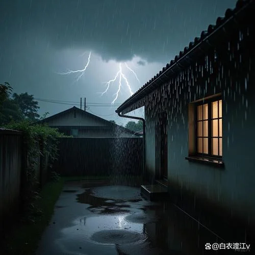 梦见屋子外面下雨_2