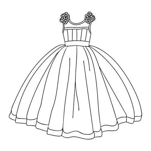 裙子套装简笔画_2