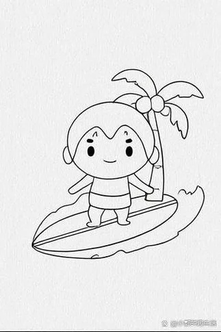冲浪板简笔画_1