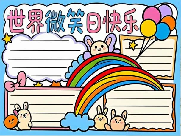 世界微笑日手抄报图片_2